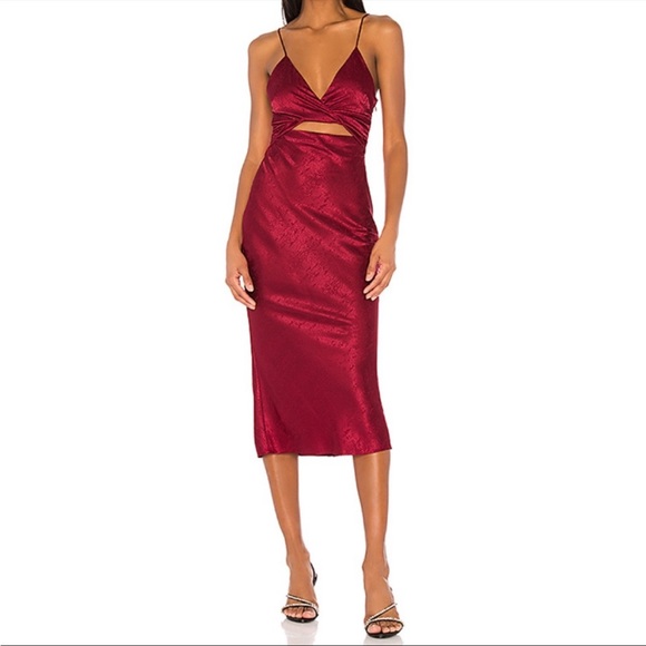 Song of Style red cut out midi dress - Picture 2 of 6